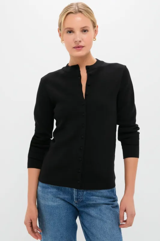 Black Structured Margaux Cardigan made by Tuckernuck