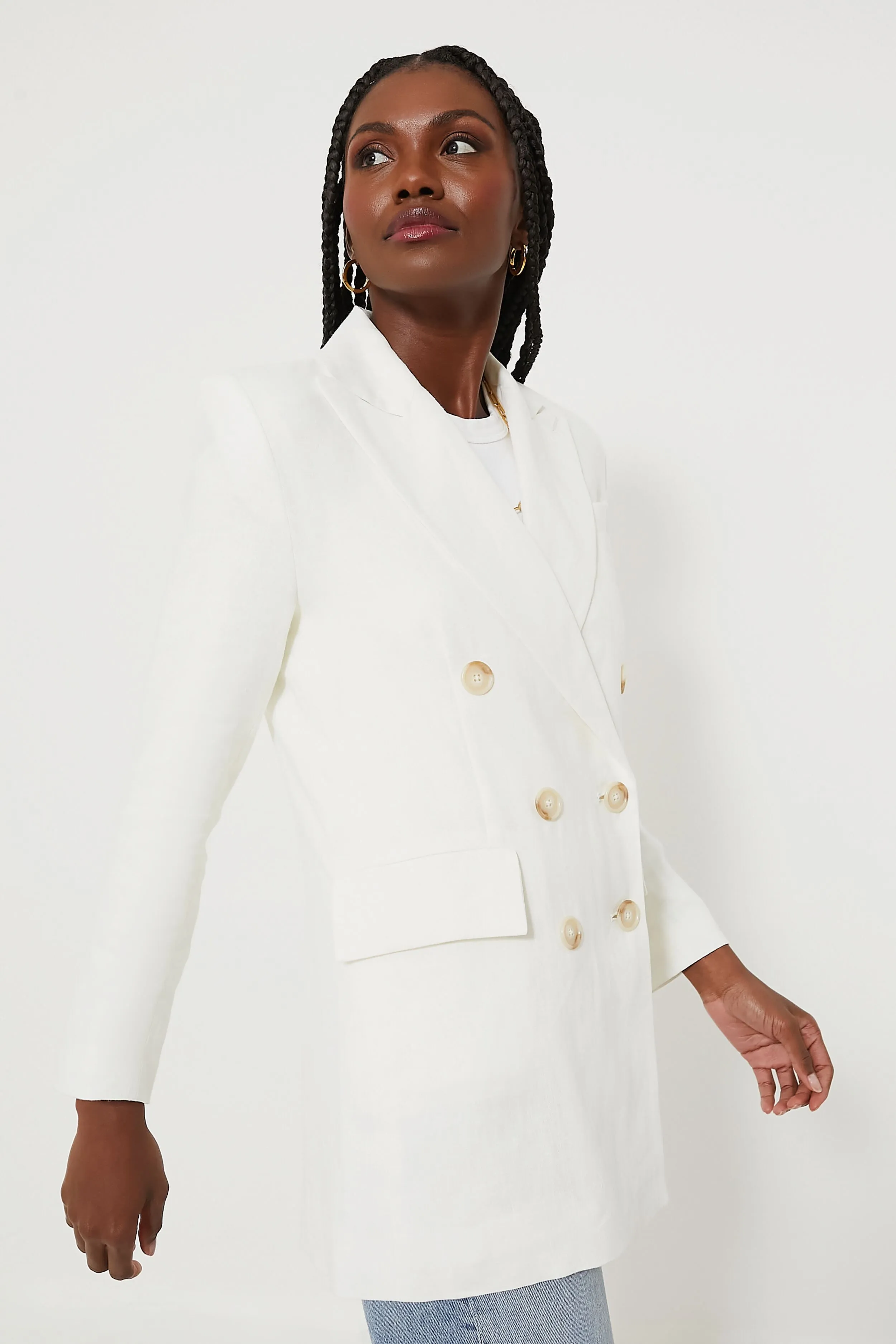 Oyster Linen Julius Blazer sold by Tuckernuck product image thumbnail 3