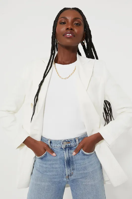 Oyster Linen Julius Blazer sold by Tuckernuck