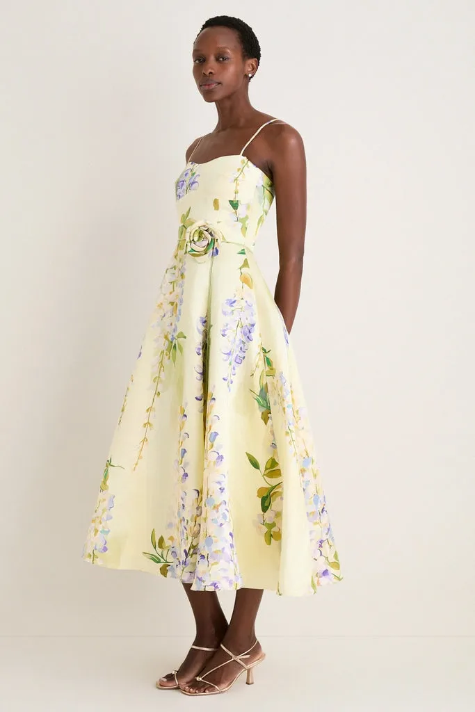 Wisteria Print Mariela Embellished Midi Dress sold by Tuckernuck product image thumbnail 4