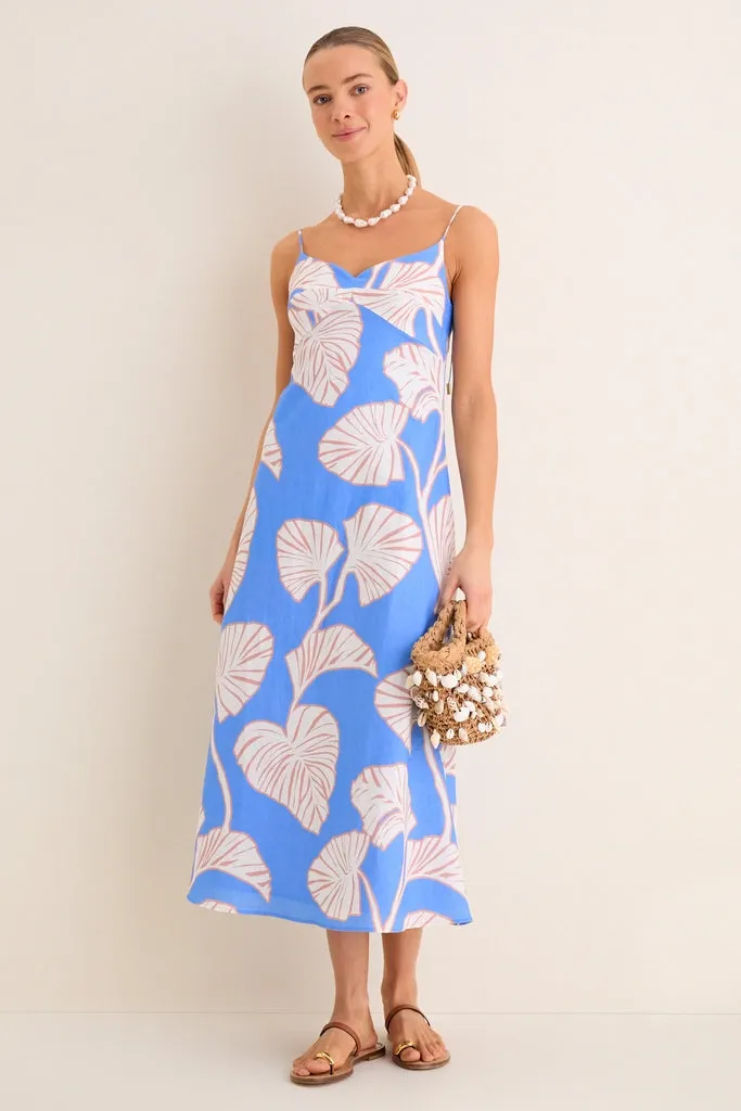 Blue and Ivory Ilana Midi Dress sold by Tuckernuck product image thumbnail 2
