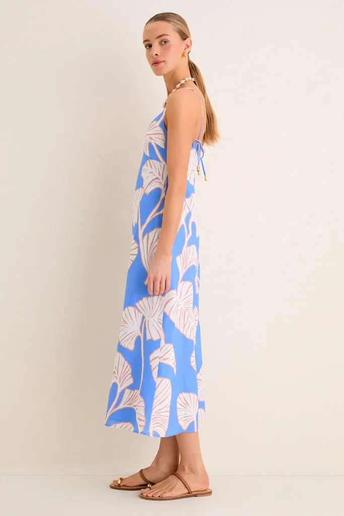 Blue and Ivory Ilana Midi Dress sold by Tuckernuck product image thumbnail 3