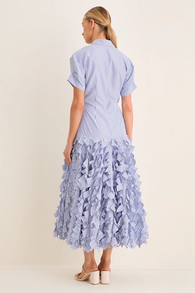 Blue Stripe Lorelai Midi Dress sold by Tuckernuck product image thumbnail 4