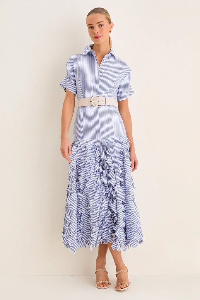 Blue Stripe Lorelai Midi Dress sold by Tuckernuck
