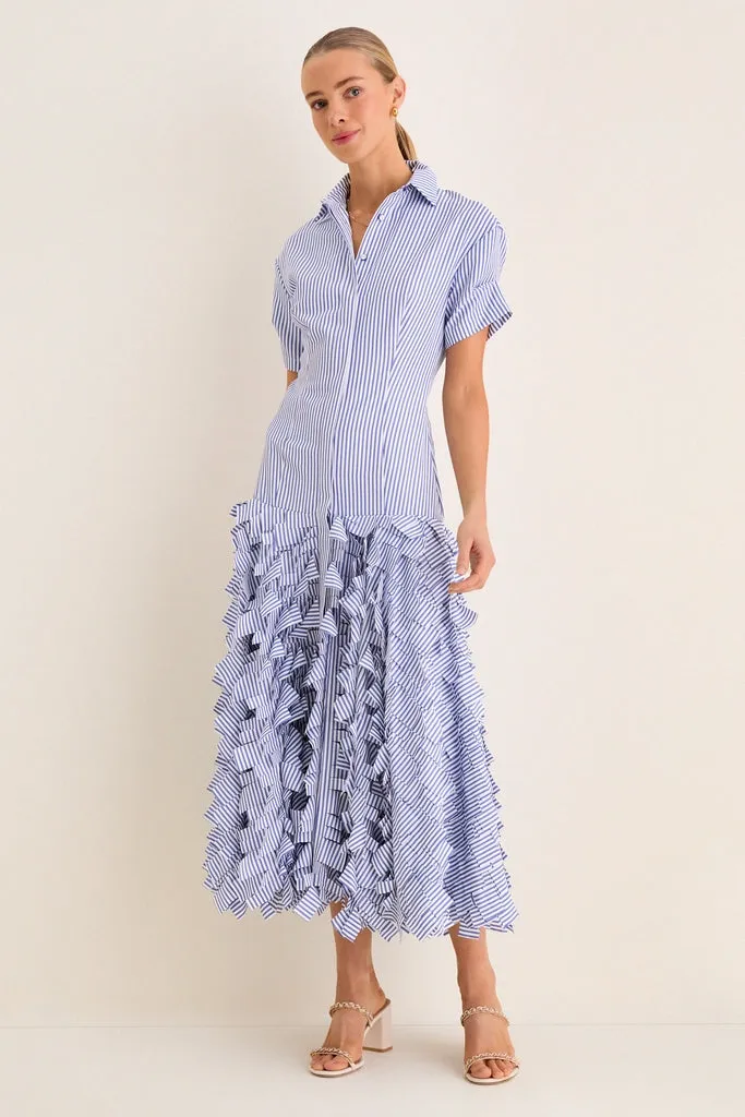 Blue Stripe Lorelai Midi Dress sold by Tuckernuck product image thumbnail 5