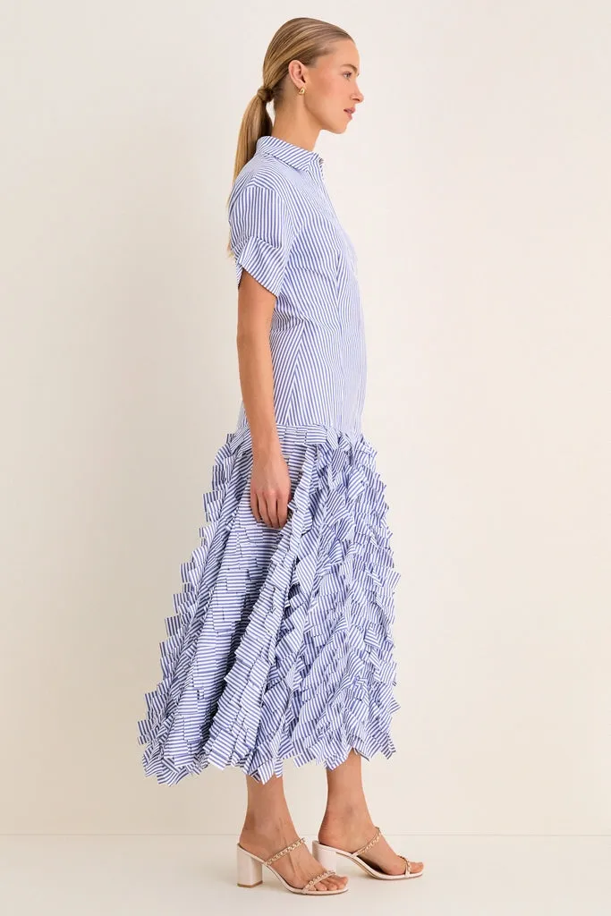 Blue Stripe Lorelai Midi Dress sold by Tuckernuck product image thumbnail 3