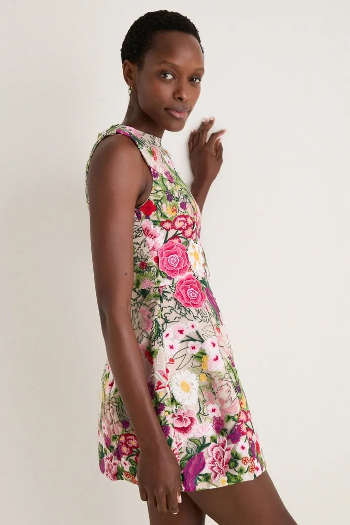 Multi Floral Mesh Flora Mini Dress sold by Tuckernuck product image thumbnail 4