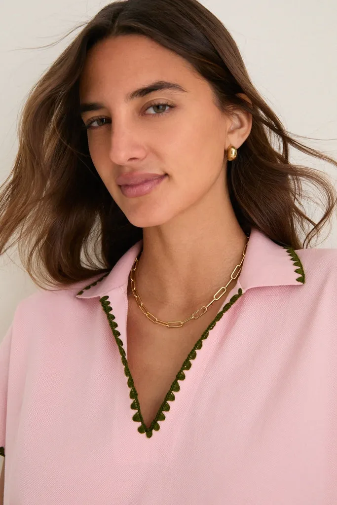 Powder Pink Pique Melissa Mini Dress sold by Tuckernuck product image thumbnail 2