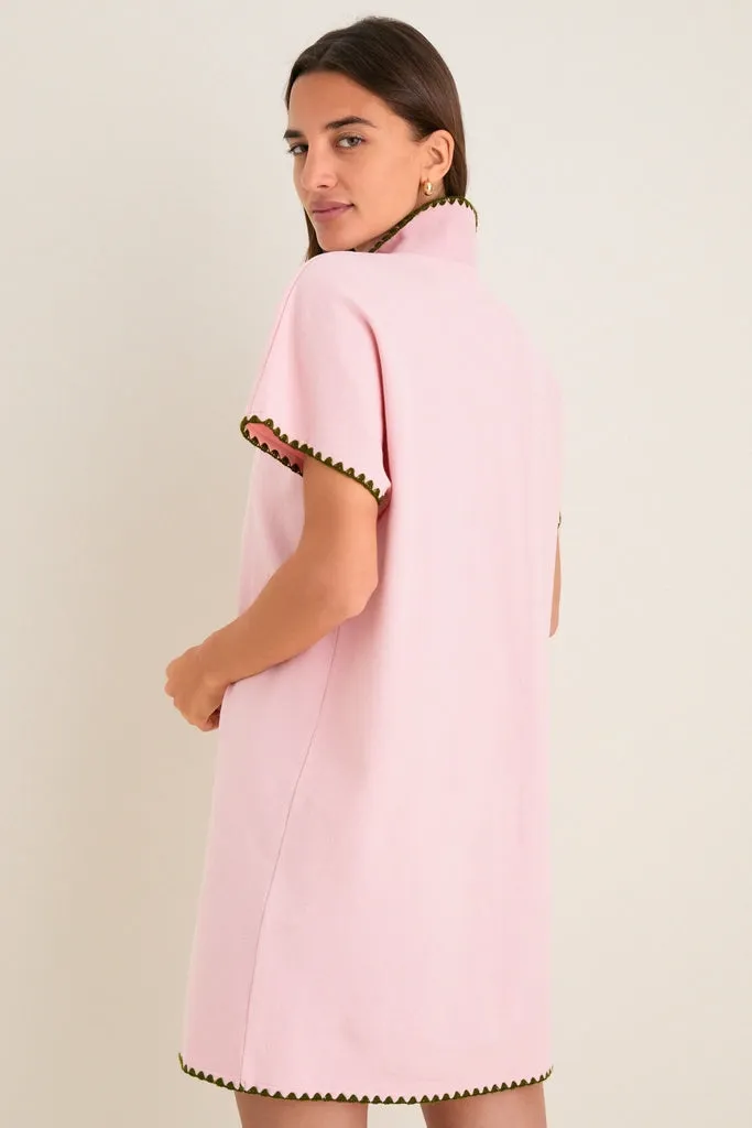Powder Pink Pique Melissa Mini Dress sold by Tuckernuck product image thumbnail 5