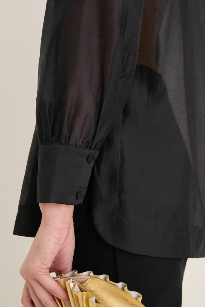 Black Sheer Organza Camelot Tunic sold by Tuckernuck product image thumbnail 5