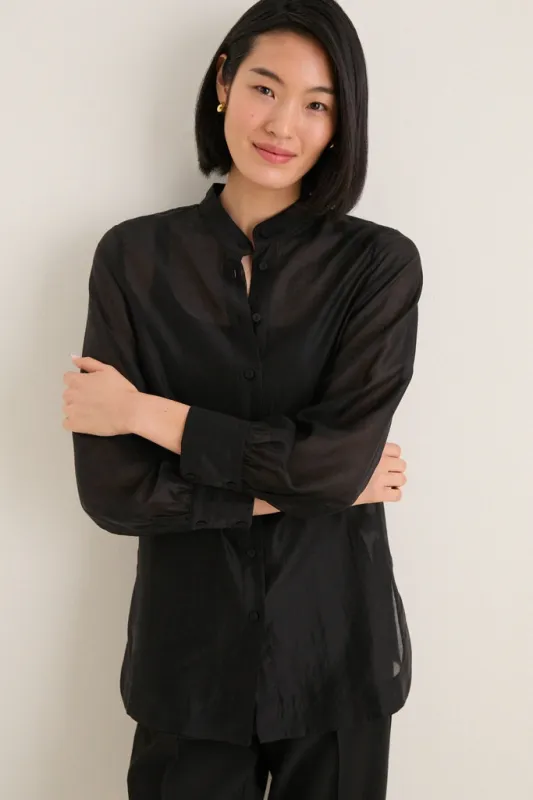 Black Sheer Organza Camelot Tunic sold by Tuckernuck