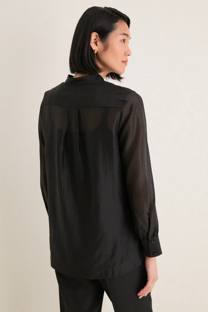 Black Sheer Organza Camelot Tunic sold by Tuckernuck product image thumbnail 4