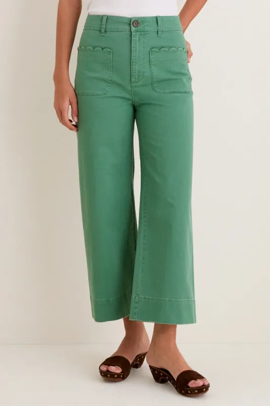 Green Chino Wide Leg Davis Pants sold by Tuckernuck
