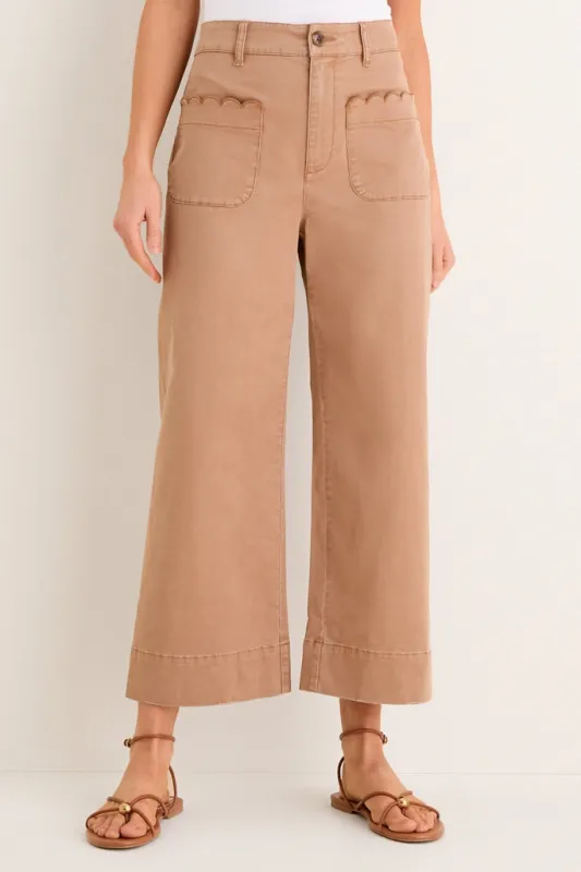 Truffle Brown Chino Wide Leg Davis Pants sold by Tuckernuck
