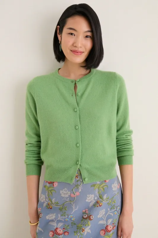 Pistachio Cashmere Riley Cardigan made by Tuckernuck