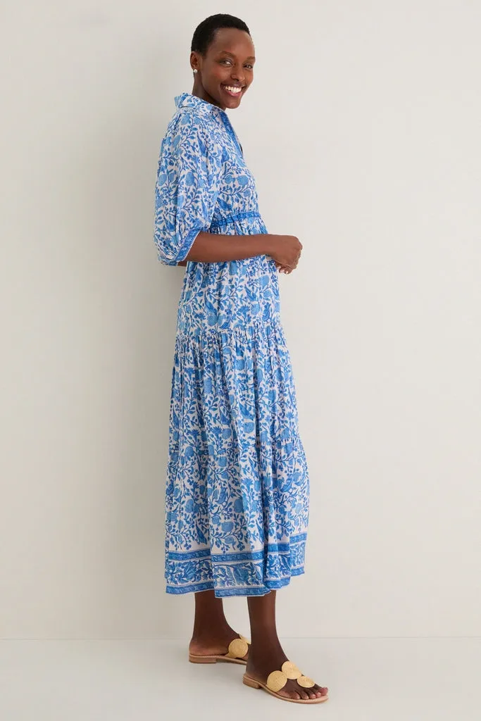 Blue White Blair Maxi Dress sold by Tuckernuck product image thumbnail 4