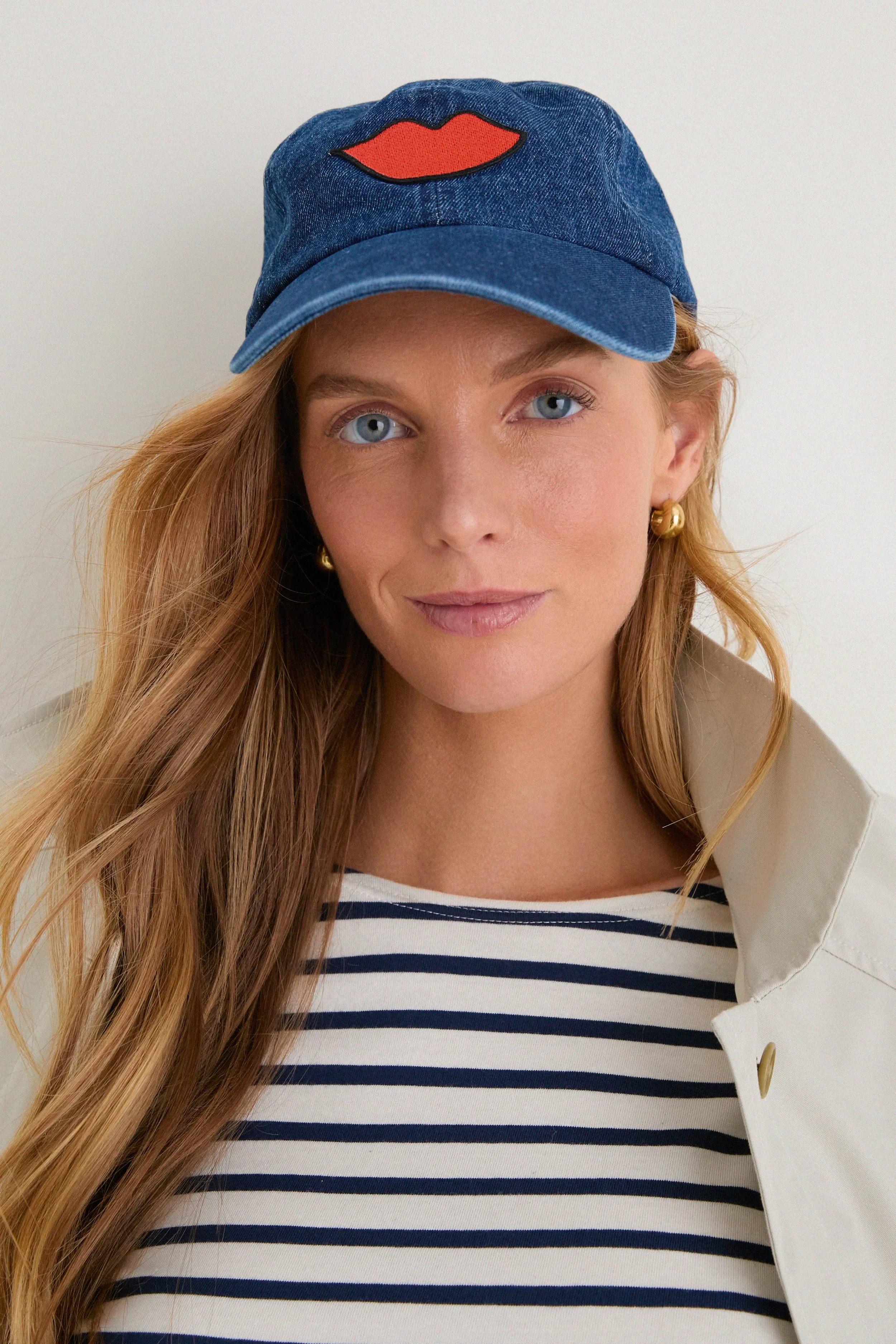 Denim with Lips Patch Baseball Hat sold by Tuckernuck product image thumbnail 2