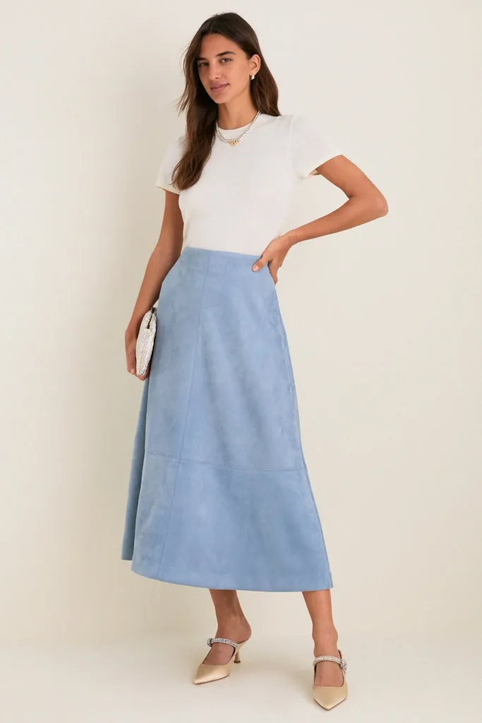 Maison Blue Suede Veronica Maxi Skirt sold by Tuckernuck product image thumbnail 2