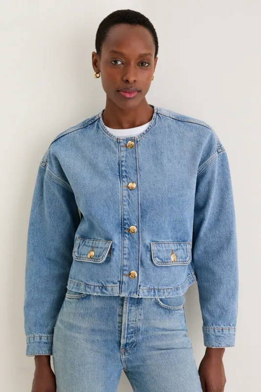 Caspian Blue Blanche Jacket made by Anine Bing