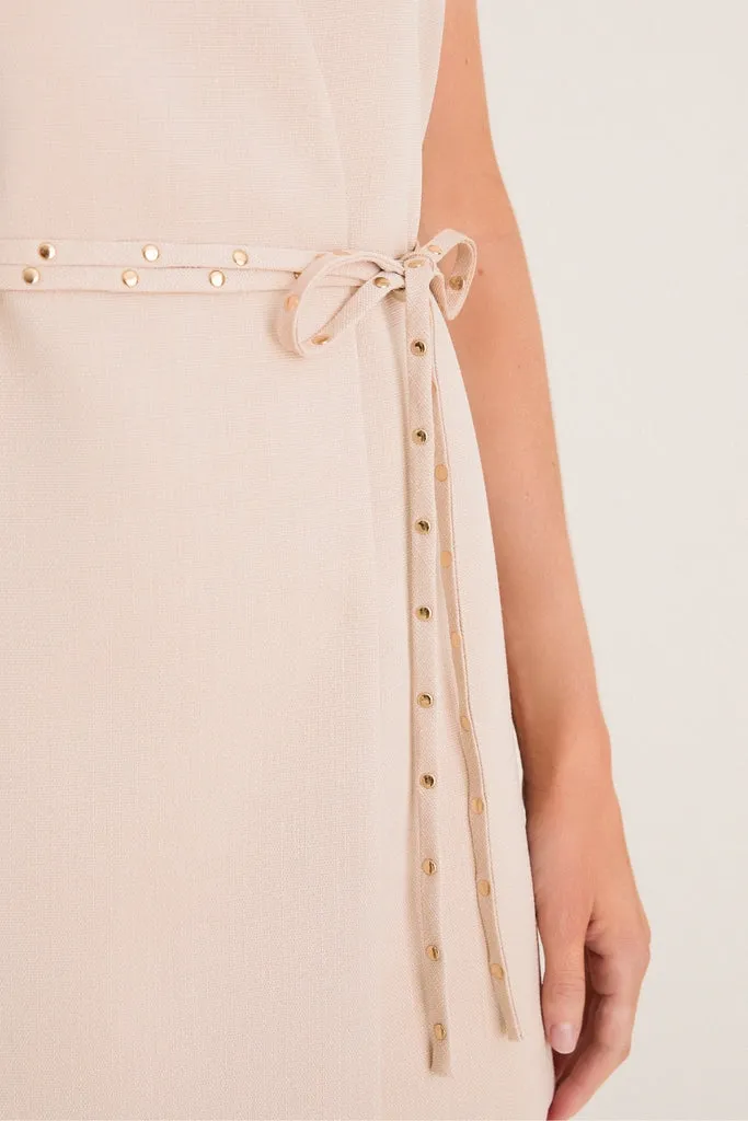 Beige Studded Belt Wren Wrap Dress sold by Tuckernuck product image thumbnail 2