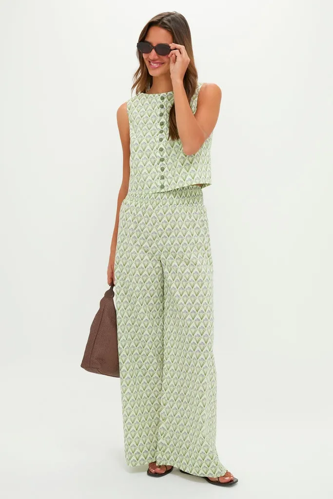 Pale Green Trellis Floral Addy Pants sold by Tuckernuck product image thumbnail 2