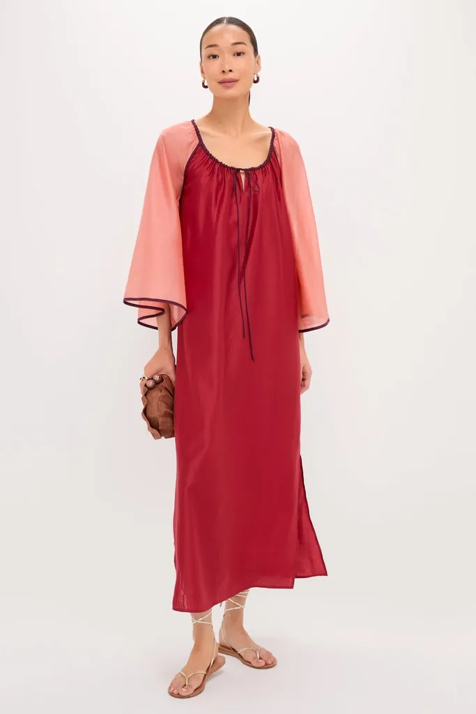 Terracotta Colorblock Organza Zola Maxi Dress sold by Tuckernuck product image thumbnail 4