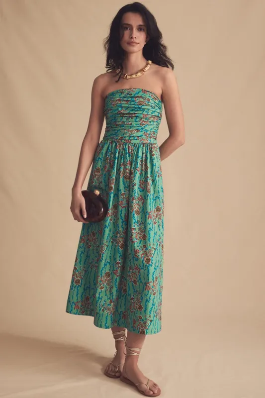 Fauvist Floral Strapless Mireille Dress sold by Tuckernuck