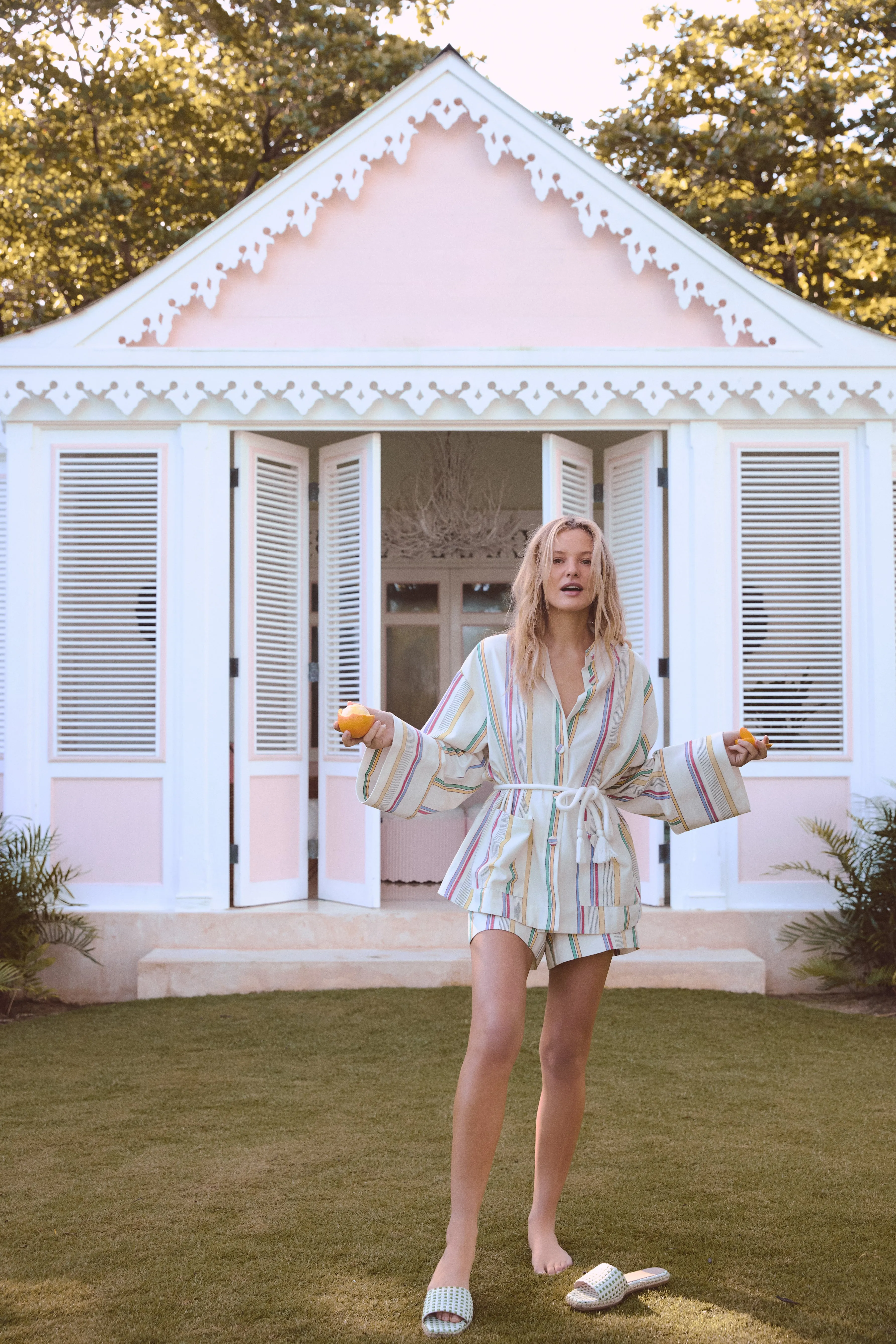 Green Gingham Veronica Slide Sandals sold by Tuckernuck product image thumbnail 2