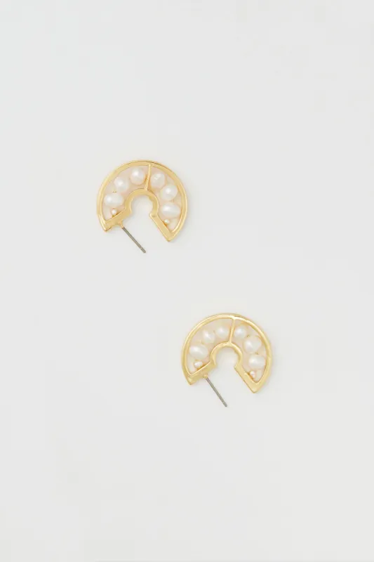 White Gold Betty Hoops made by Mignonne Gavigan