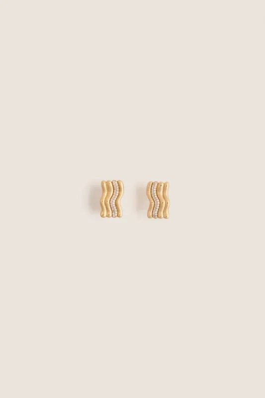 Gold Ramona Studs made by Mignonne Gavigan