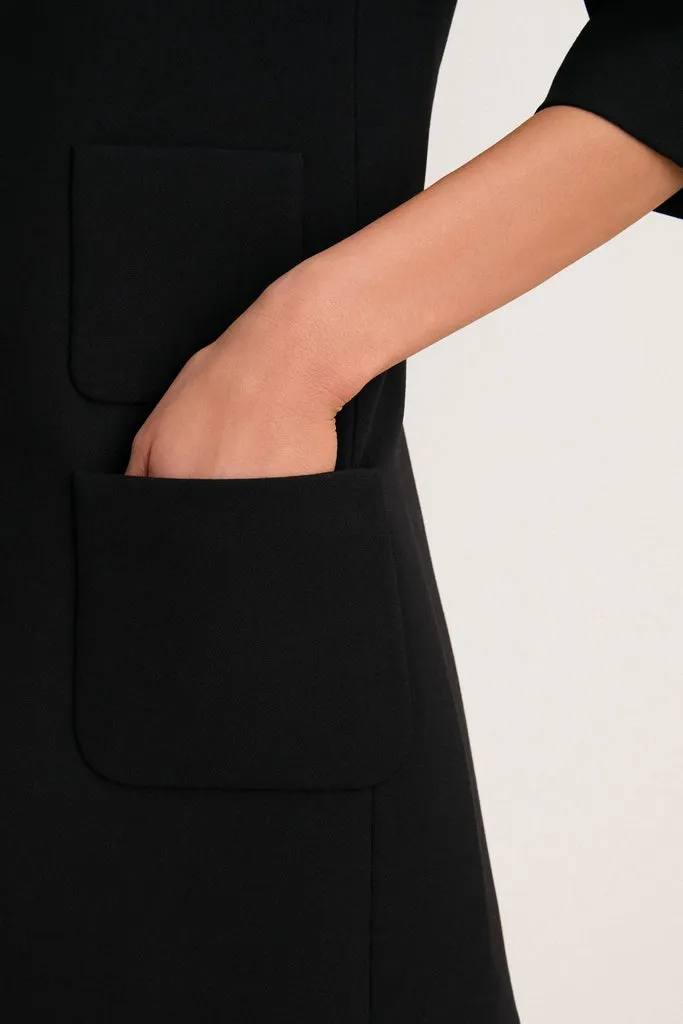 Black Crepe Delphine Mini Dress sold by Tuckernuck product image thumbnail 5