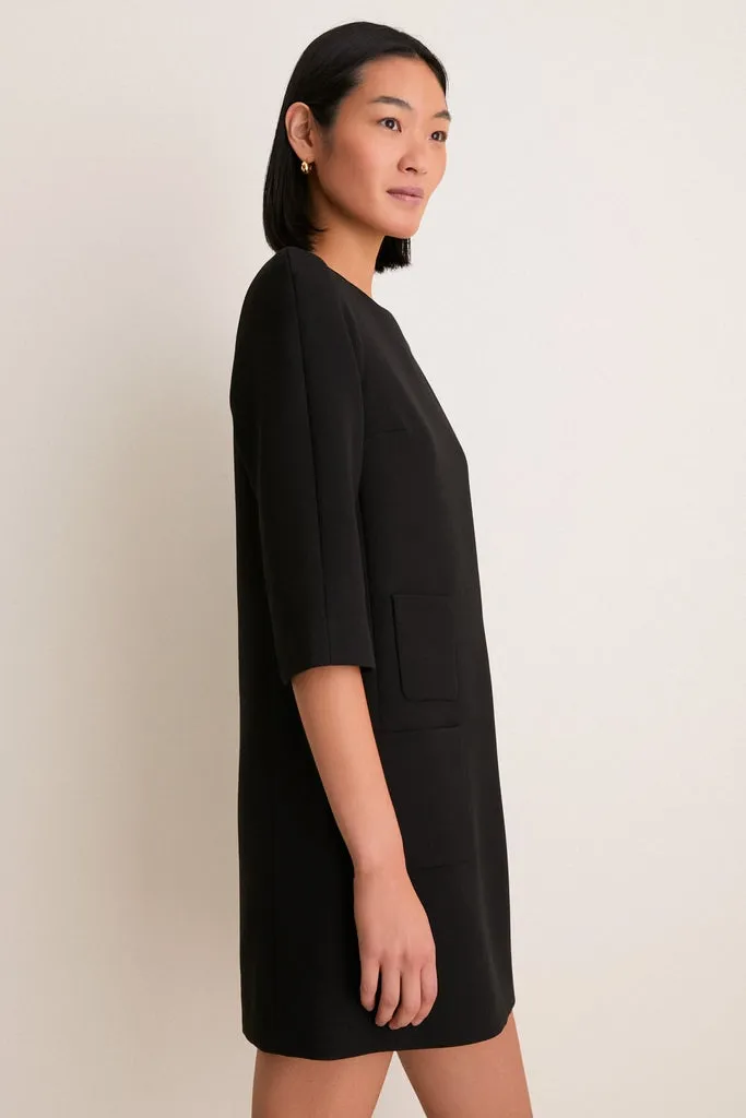 Black Crepe Delphine Mini Dress sold by Tuckernuck product image thumbnail 3