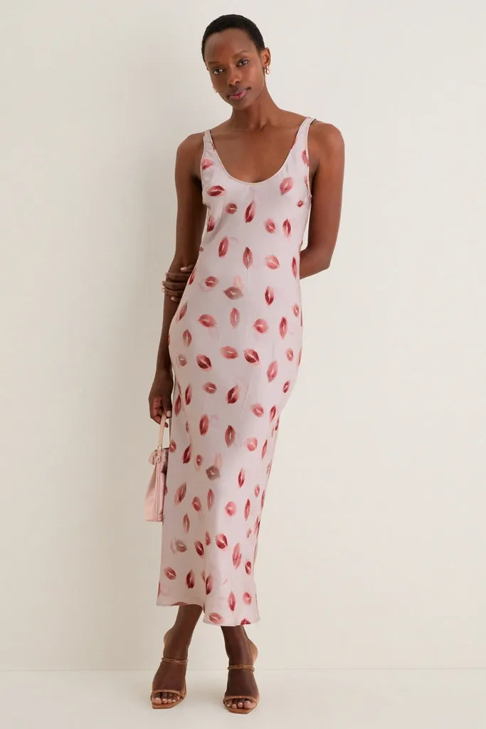 Taupe and Dark Red Kiss Akiya Tank Dress sold by Tuckernuck