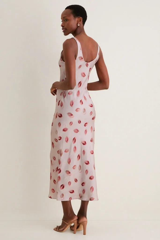 Taupe and Dark Red Kiss Akiya Tank Dress sold by Tuckernuck product image thumbnail 4