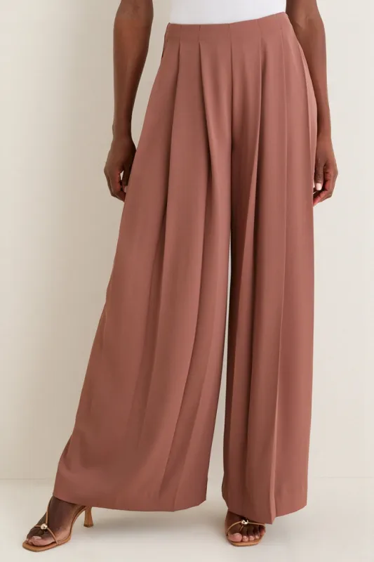 Light Mink Nova Pleated Pant sold by Tuckernuck