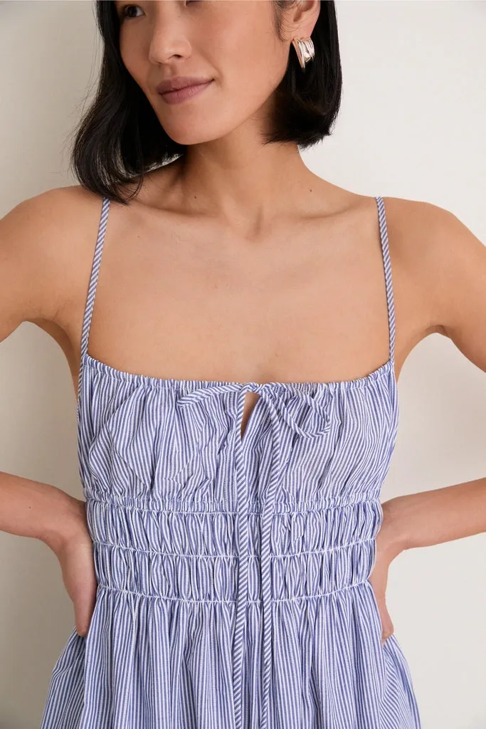 Blue Stripe Gabriella Midi Dress sold by Tuckernuck product image thumbnail 5