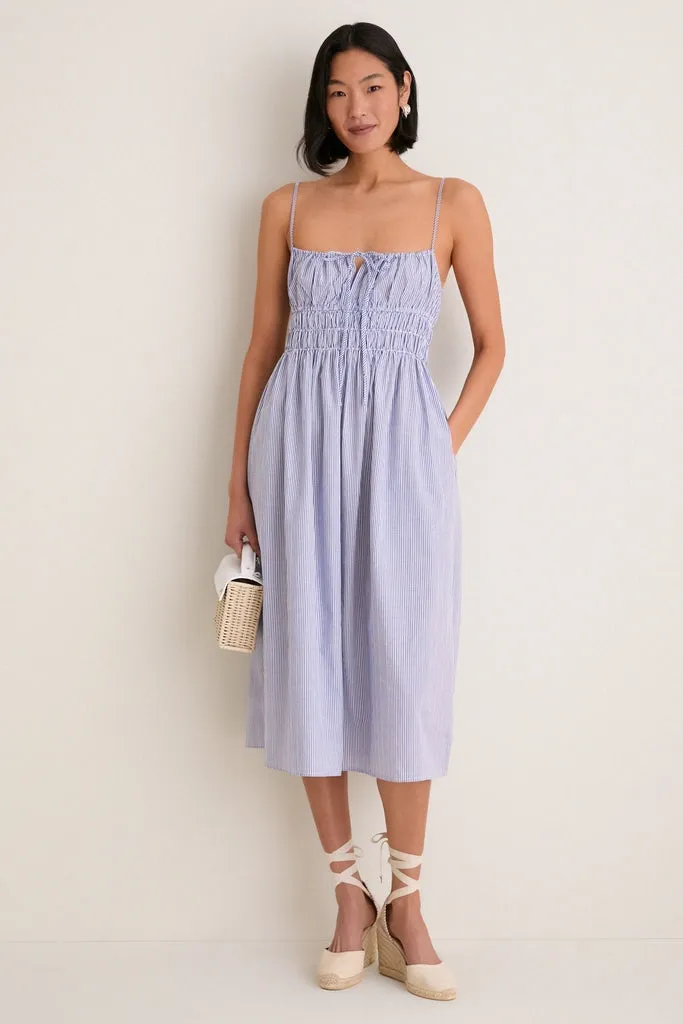 Blue Stripe Gabriella Midi Dress sold by Tuckernuck product image thumbnail 2