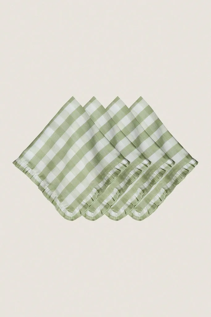 Seagrass Gingham Ruffle Napkin (Set of 4) sold by Tuckernuck product image thumbnail 2