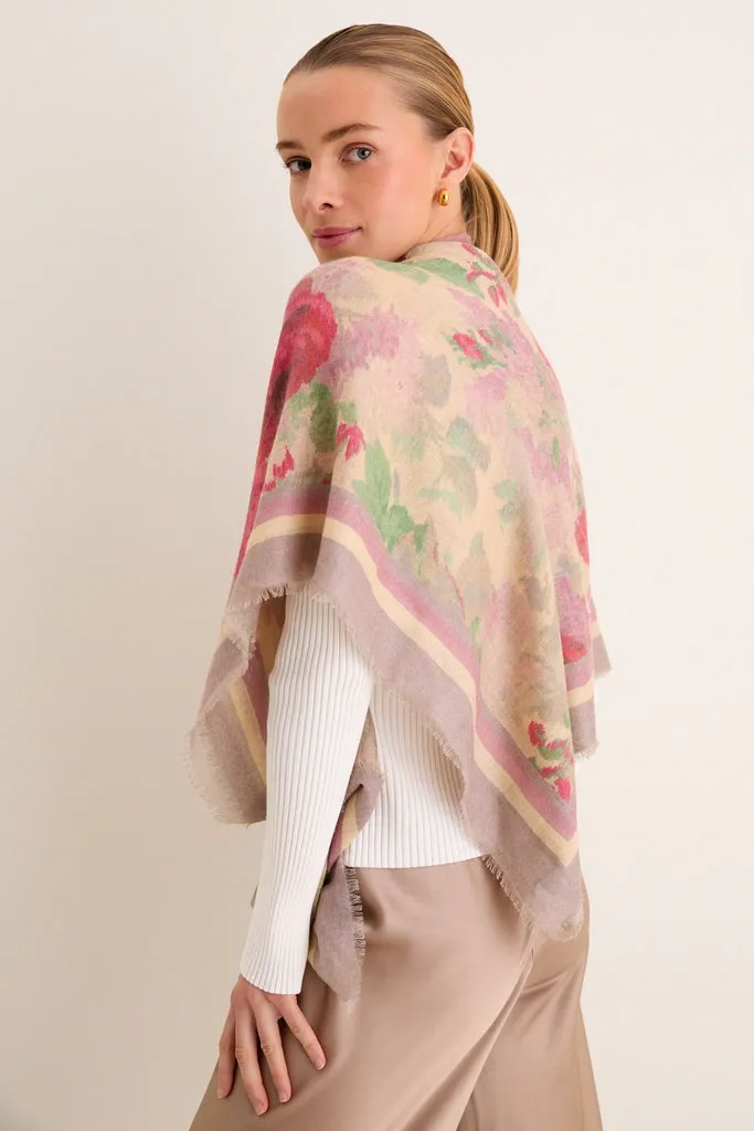 Rose Blur Silk Cashmere Blend Large Scarf sold by Tuckernuck product image thumbnail 2