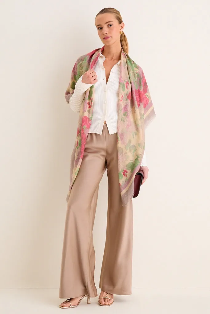 Rose Blur Silk Cashmere Blend Large Scarf sold by Tuckernuck product image thumbnail 5