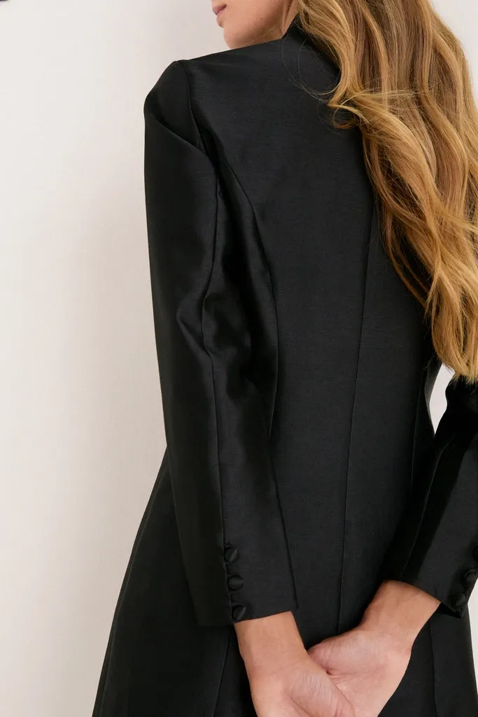 Black Dupioni Mandarin Collar Tamara Tunic sold by Tuckernuck product image thumbnail 5