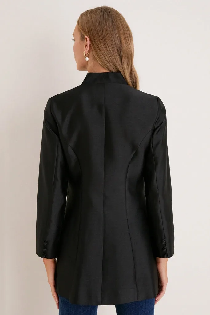 Black Dupioni Mandarin Collar Tamara Tunic sold by Tuckernuck product image thumbnail 4