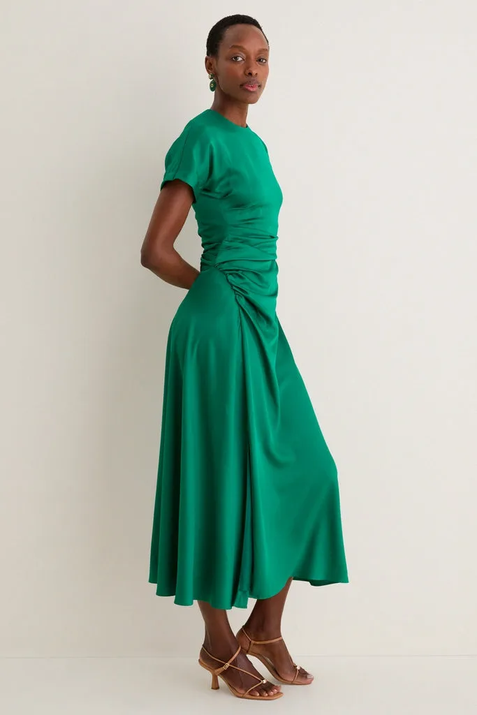 Kelly Green Marabella Draped Midi Dress sold by Tuckernuck product image thumbnail 3