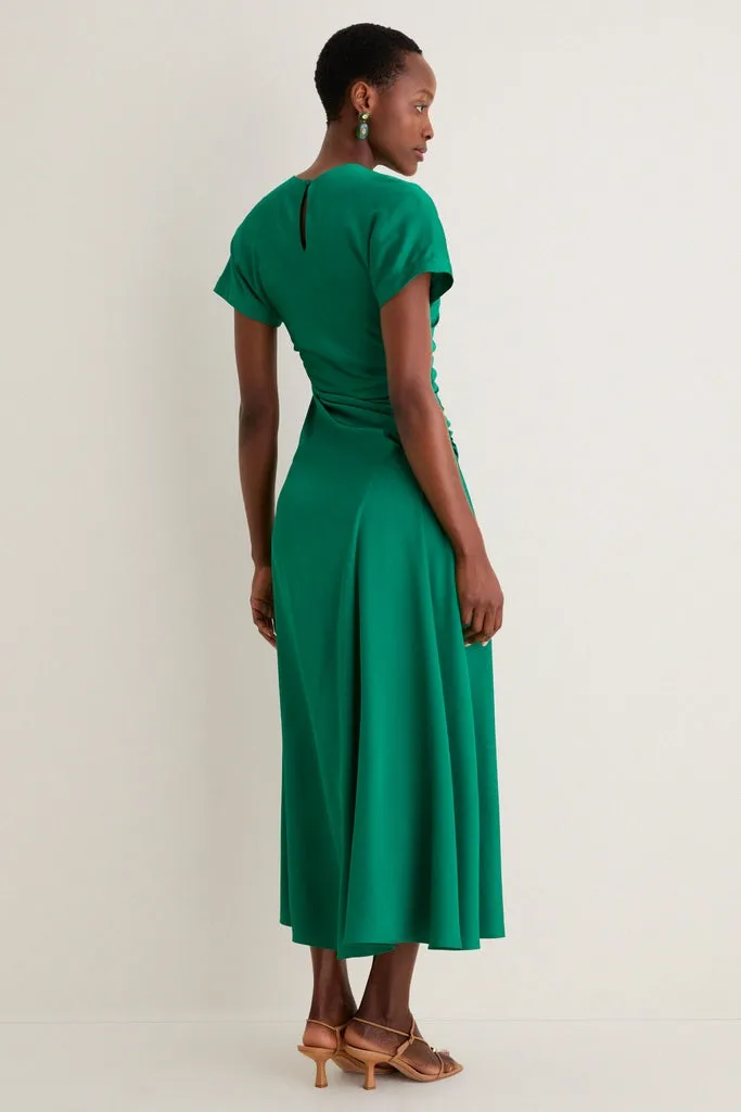 Kelly Green Marabella Draped Midi Dress sold by Tuckernuck product image thumbnail 4