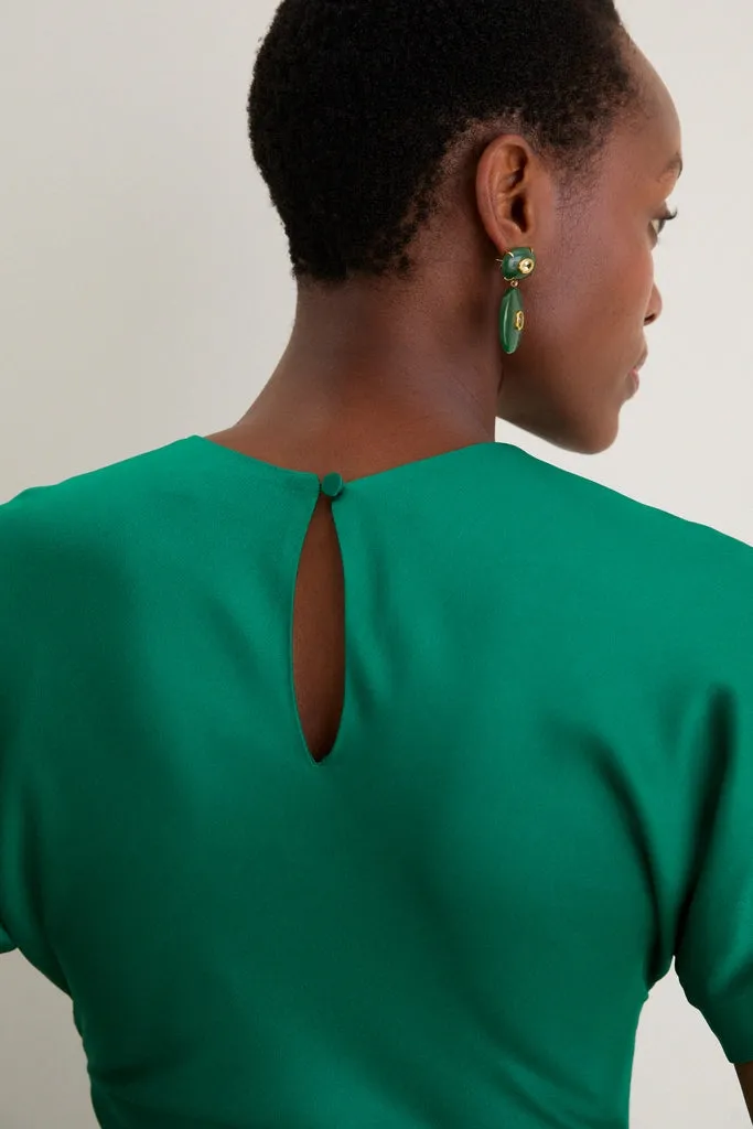 Kelly Green Marabella Draped Midi Dress sold by Tuckernuck product image thumbnail 5