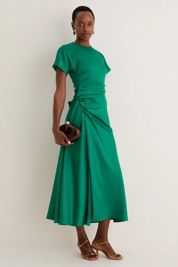 Kelly Green Marabella Draped Midi Dress sold by Tuckernuck product image thumbnail 2
