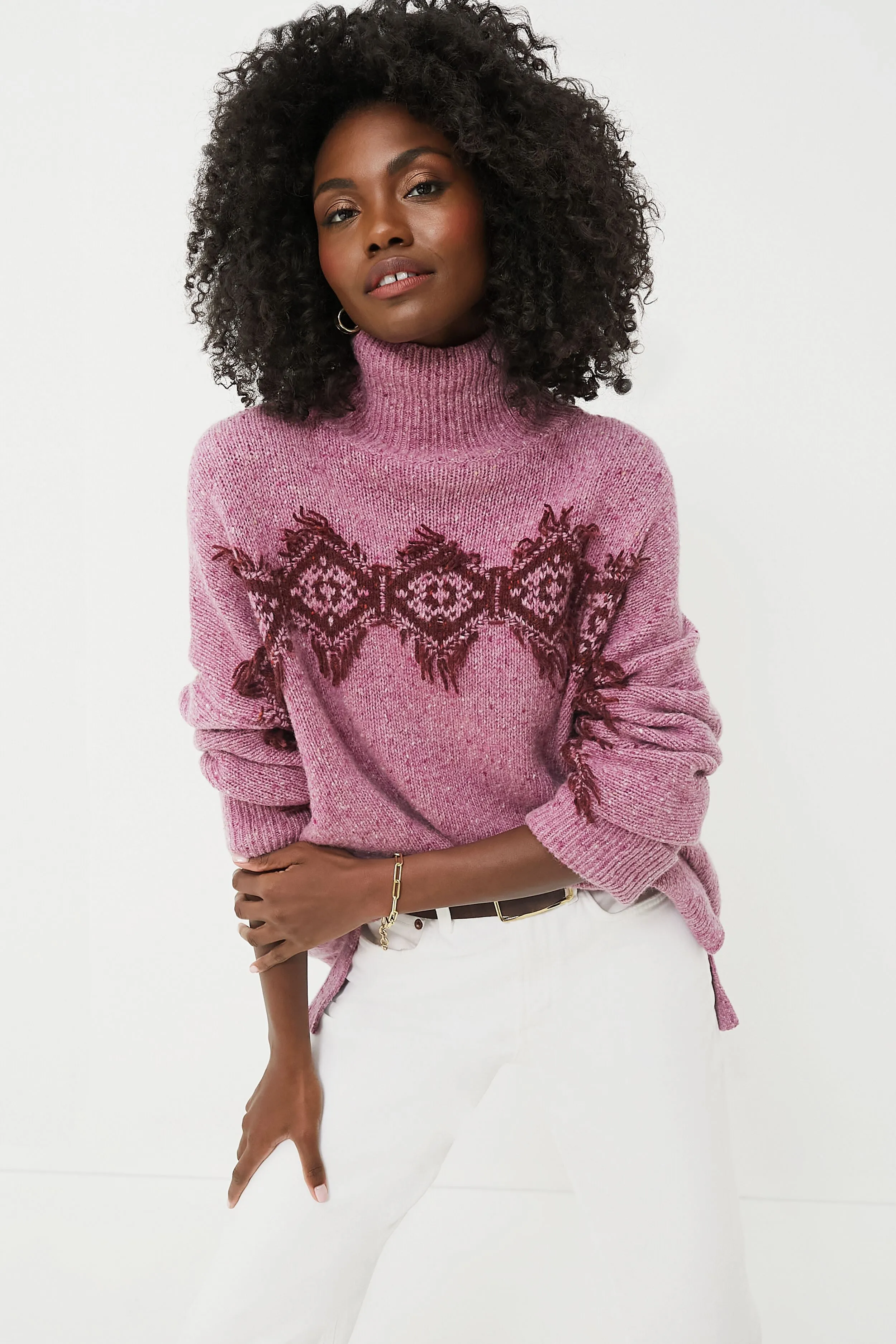 Rose Benoite Turtleneck Sweater sold by Tuckernuck