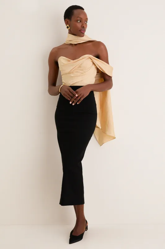 Buttercream Burbling Stream Scarf Dress made by Rosie Assoulin