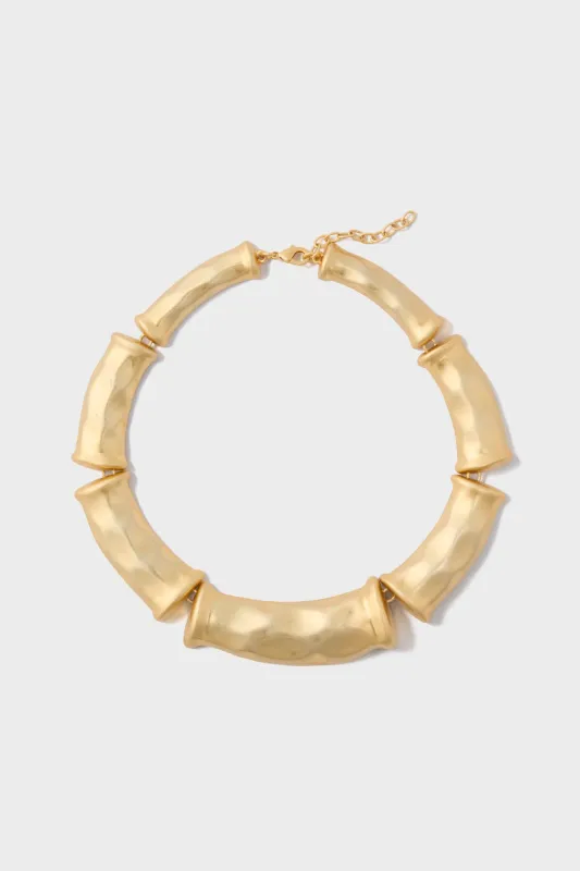 Gold Bamboo Arles Collar Necklace sold by Tuckernuck