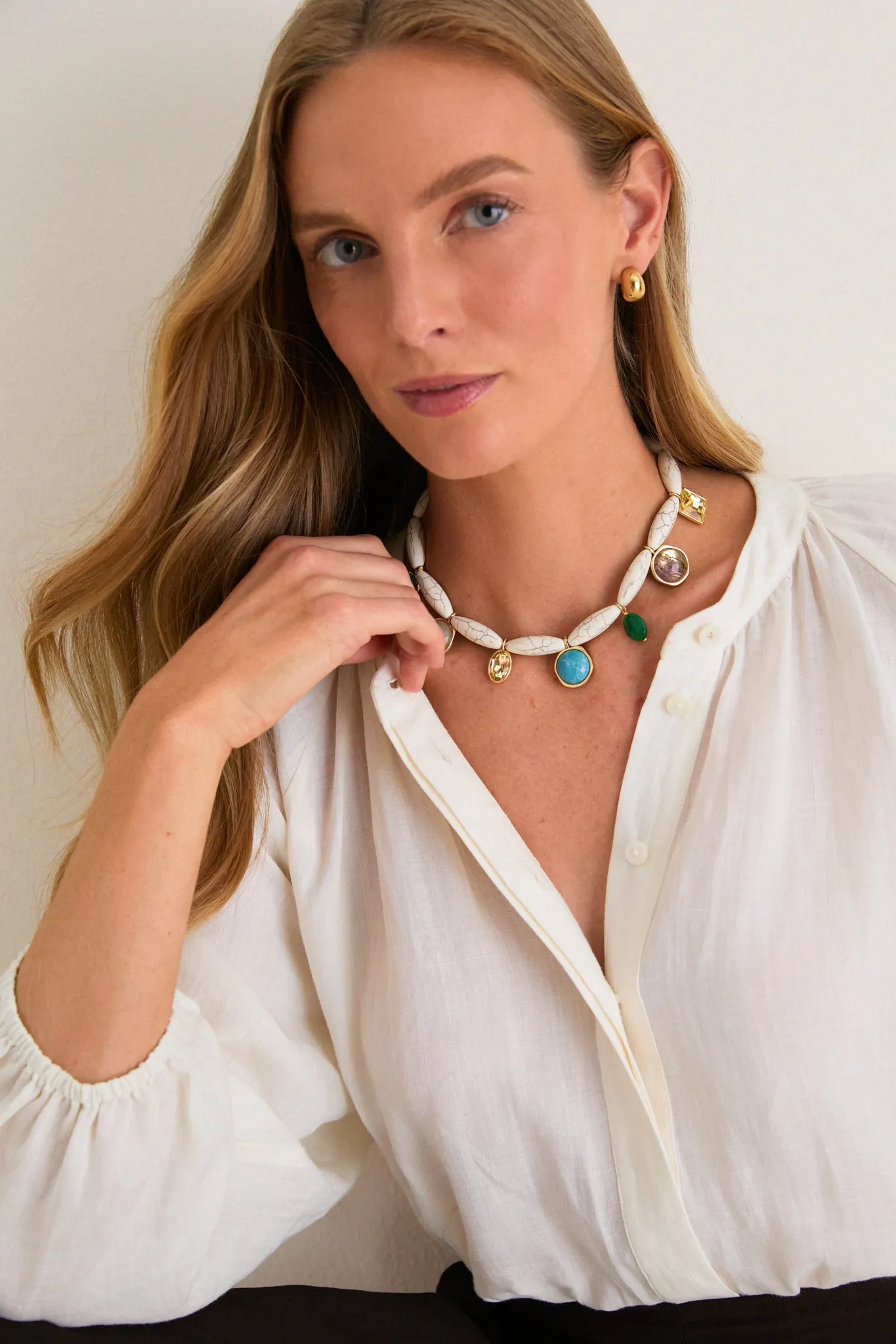 White Multi Adriana Necklace sold by Tuckernuck product image thumbnail 2